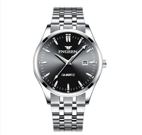 FNGEEN 2111 Men's Quartz Watch SILVER BLACK