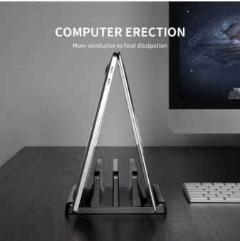Vaydeer Vertical Laptop Stand Thickness Adjustable Tablet Phone Desktop Laptop PVC Stand