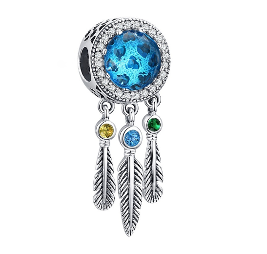 Turtle 925 Silver Pandora Dangle Charm Three In One Pendant Decoration For Bracelet Dream Catcher Beads S7