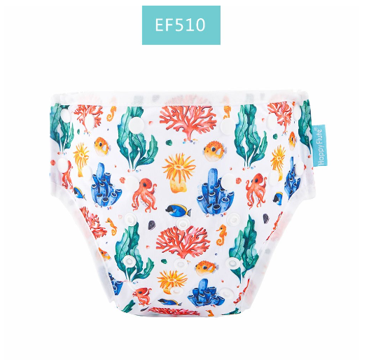 HappyFlute New Print Breathable Mesh Fabric Adjustable Pool Pant Swimming Pool Diaper Cover Reusable Washable Summer Baby c16