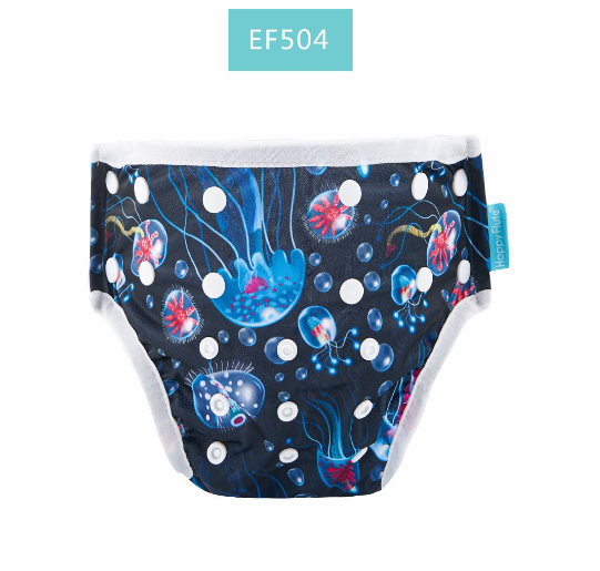 HappyFlute New Print Breathable Mesh Fabric Adjustable Pool Pant Swimming Pool Diaper Cover Reusable Washable Summer Baby c12