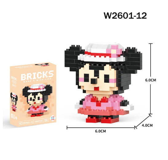 Mini Building Block Assembled Small Particles Bricks Toys For Kid Birthday Gift Cute Cartoon Blocks M20