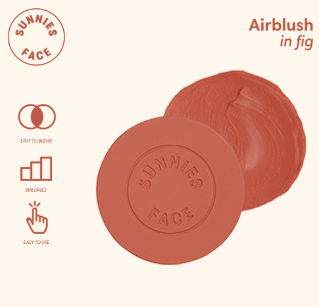 Sunnies Face Airblush Cream Blush & Cheek Tint Fig