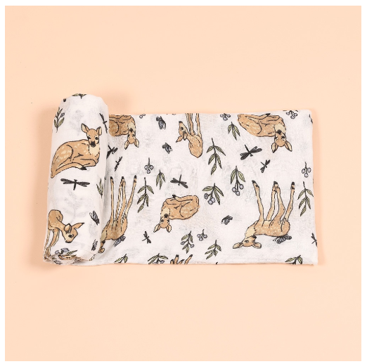 HappyFlute 1Pcs Baby Muslin Swaddle Cotton Summer Baby Blanket 120x110cm S17