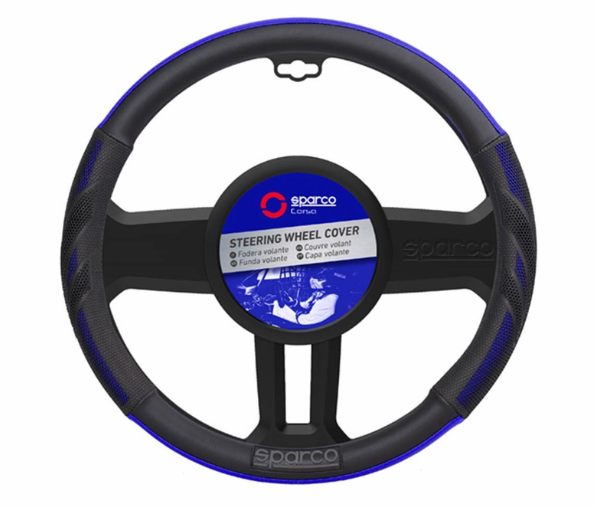 Sparco Steering Wheel Cover SPS100BL (Black/Blue) 38cm