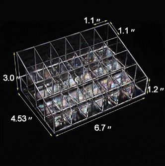 Lipstick Holder Display Stand Cosmetic Organizer 24 Slots