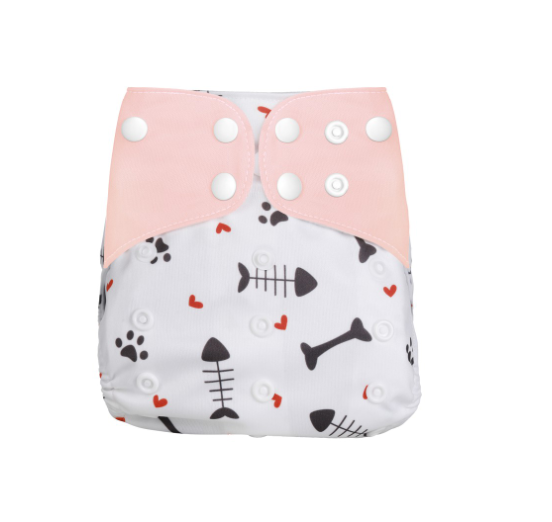 Reusable Waterproof Diaper With Single Size Print D50