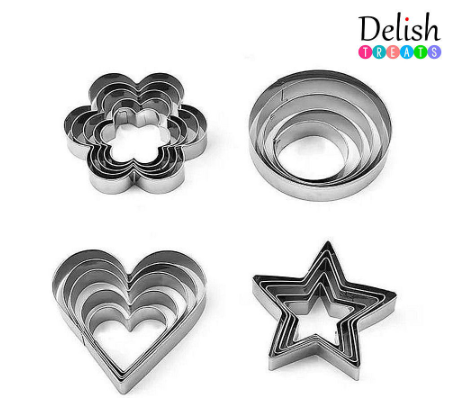 Delish Treats Stainless Steel Cookie Cutter Set (Pack of 5pcs) DTPH0222