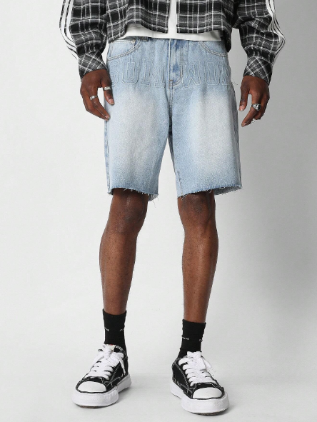 SUMWON Denim Short With Logo Embossing