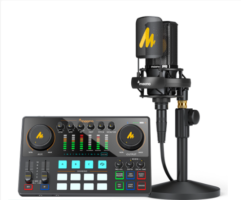 Maono AU-AM200 Professional Sound Card with Bluetooth accompaniment input for Phone,PC,Recording,Podcasting,Live streaming