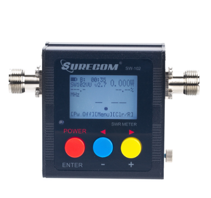 Surecom SW-102 Meter 125-520 Mhz Digital VHF/UHF Power & SWR Meter SW102 For Two Way Radio