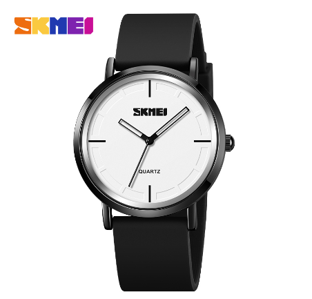 SKMEI Watch For Women Fashion Trendy Waterproof Quartz 2050 BLACK WHITE
