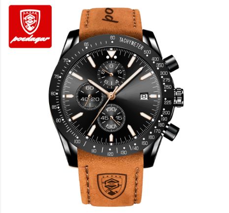 Original Luxury Fashion Waterproof Luminous Men's Watch Quartz Business Leather Watch 02