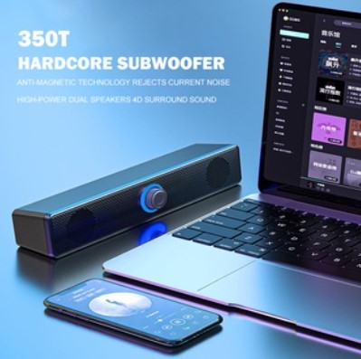 Bluetooth Wireless Speaker for Laptop Soundbar Speaker Computer Desktop Speaker