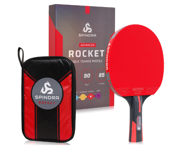 Rocket Ping Pong Paddles | Intermediate/Advanced Table Tennis Paddles with Dual Offensive Rubber, Ultra Responsive Sponge & Protective Carry Case to Boost Your Game