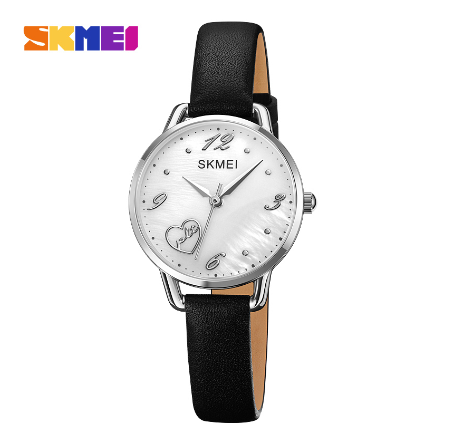 SKMEI Women Watch Delicate Belt Quartz Sports For 2005 SILVER BLACK