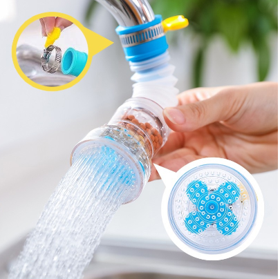 Faucet Splash Filter Water Saving Water Filter Foldable 360 Rotating Household Faucet Tap Kitchen