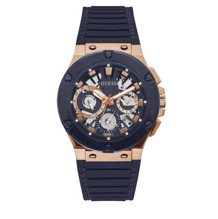 Guess Sport Blue Rubber Analog Quartz Watch For Men GW0487G4