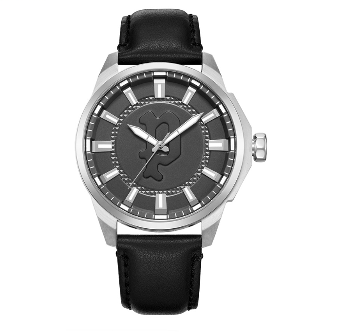 Police Kaweka Black Leather Analog Quartz Watch For Men PPEWJA2204305