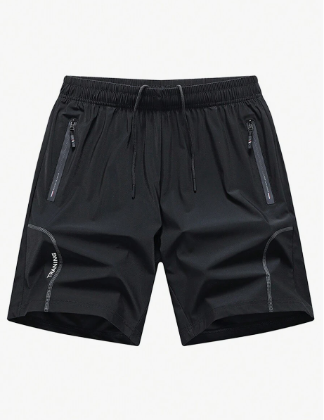 Summer Men Elastic Quick-Drying Ice Silk Shorts, Outdoor Fitness Running Shorts