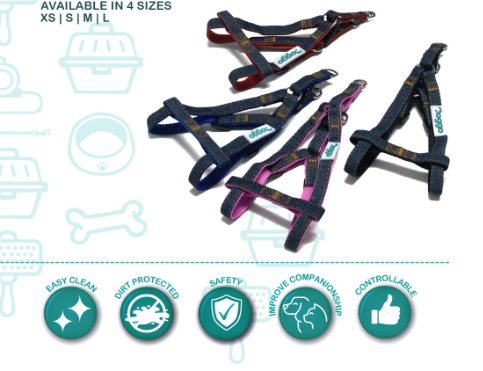 Doggo Denim Strong Harness (Small Size)