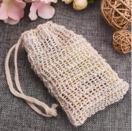 Foam Soap Bag Bubble Body Mesh Handmade Net Saver Sisal Exfoliating Linen Cleaning Pouch IP