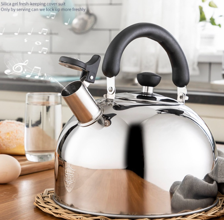 Stainless steel Whistling Kettle High Quality Kettle Kitchenware Heat Resistant Handle and Knob 3.0L