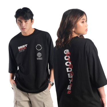 Infinitee Goodbye Oversized T Shirt For Men Women Oversize Black Plus Size Shirt Top Tops Tshirt