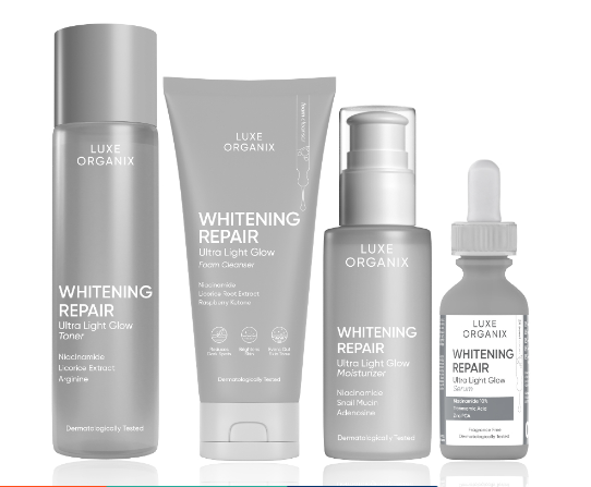 Luxe Organix Whitening Repair Toner Cleanser Moisturizer Serum Bundle
