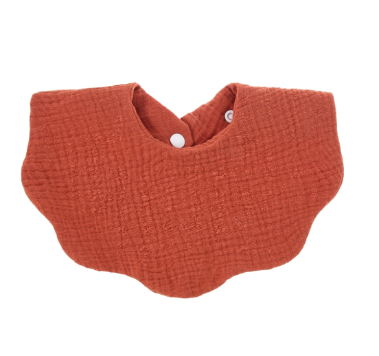 Baby Printed Towel Cotton Gauze Wavy Edge Muslin Bib BB5