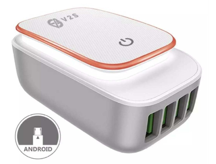 V2S VS4405 Charger Color Night Light Portable Charger With Fast Charging Cable