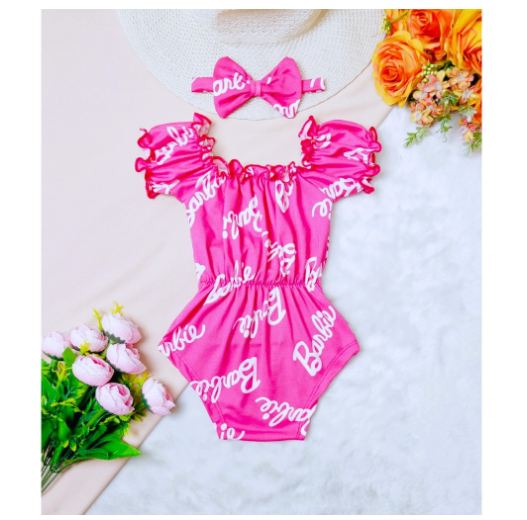 Candy Puffed Lettuce Baby Onesie with Turban 0-12 Months 14