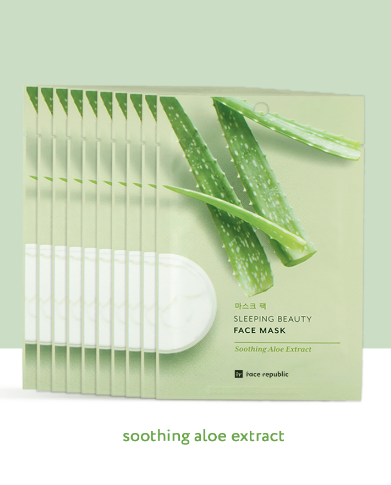Face Republic Sleeping Beauty Face Mask Soothing Aloe Extract 23g (10 pcs)