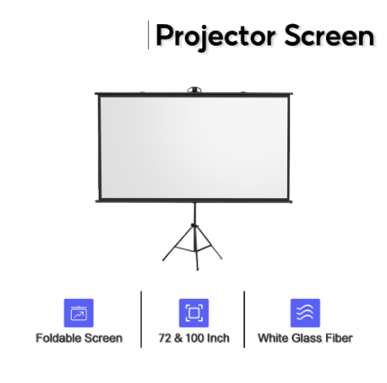 Official Wanbo Projector Screen 100 Inch HD Vivid Color Better Viewing Experience