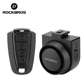 ROCKBROS Rechargeable Bike Bell Waterproof Loud With Alarm Anti-theft Electric Bell With Remote Control Bike Accessories