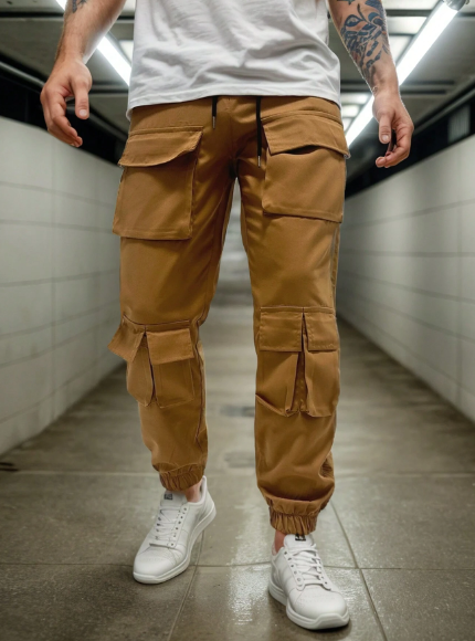 Manfinity LEGND Men's Solid Color Casual Daily Trousers With Pocket Design