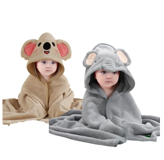 Buy 1 Take 1 2PCS Hooded Baby Blanket Baby Bath Towel Baby Towel Swaddle Kulambo Pranela SET4