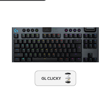 Logitech G913 TKL GL Blue Clicky Switch LIGHTSPEED RGB Wireless Mechanical Gaming Keyboard