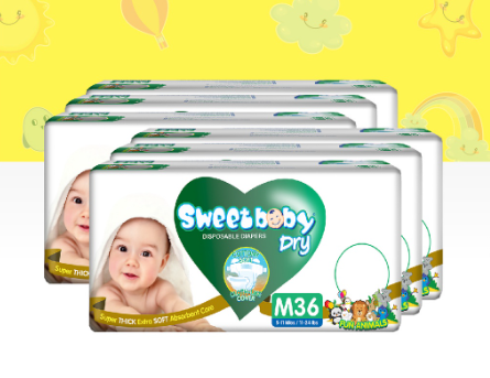 SWEETBABY DRY - ECONO PACK MEDIUM 36s x 6 PACKS