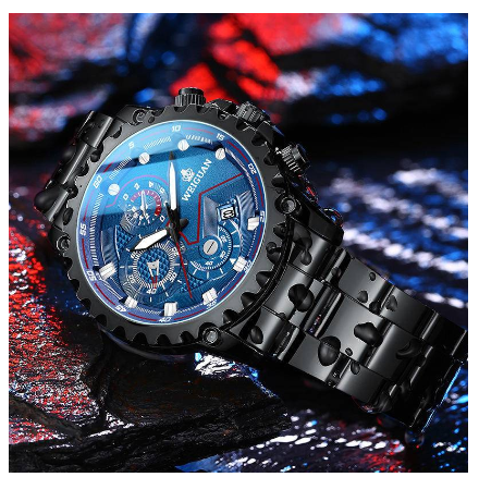 100% original swiss waterproof luxury stainless original Watch for men Men's Waterproof Luminous Korean Style 1