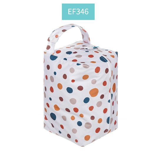 Happyflute Baby Diaper Pods Reusable Waterproof Fashion Prints Wet Dry Cloth Wet Bag Mums Storage Travel Nappy Bag C19