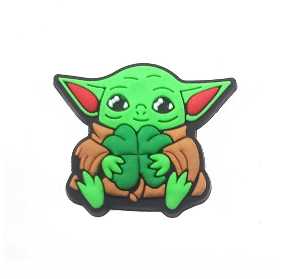 Cartoon Baby Yoda Croc Jibbitz Alien Croc Jibbits Robot Shoe Charms Pin Star Wars Jibits Crocks for Women Shoes Accessories Decoration 03