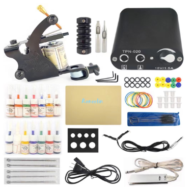 Professional Tattoo Machine Kit Tattoo Supplies Complete Tattoo Set With 14 Bottles Of Ink For Tatto