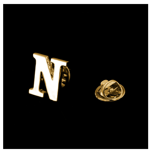 Fashion A-Z Alphabet Brooch Women Men Badges Gold Color Initial Letter Brooches Metal Pins Accessories Jewelry Gift N