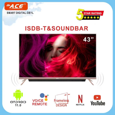 ACE 43" Smart TV Digital-DE1L with Built-in Soundbar