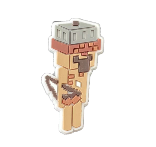 Cartoon Alex Sword Croc Jibbitz for Kids Minecraft Jibbits Charm Computer Game Jibits Crocks Shoes Accessories Shoe Charms Pins 033