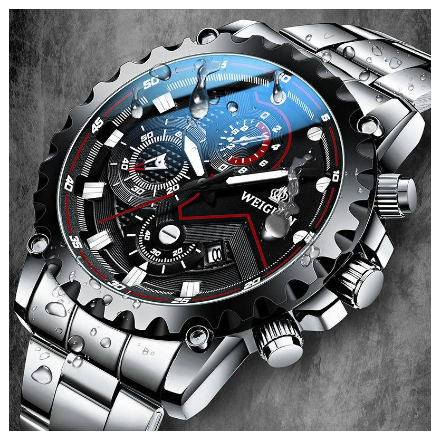 100% original swiss waterproof luxury stainless original Watch for men Men's Waterproof Luminous Korean Style 4