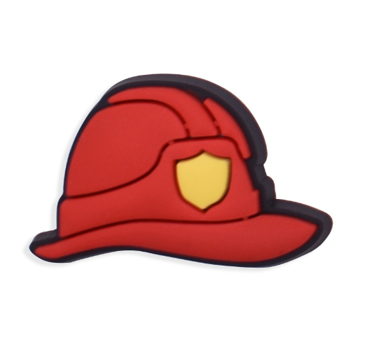Cartoon Hammer Hat Croc Charms Fire Truck Jibbits Charm Pins Lifeguard Extinguisher Jibitz Crocks for Men Shoes Accessories L5