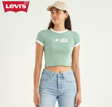 Levi's Women's Graphic Ringer Mini T-Shirt A3523-0048