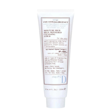 VMV Hypoallergenics Moisture Rich Mild-Mannered Cleansing Scrub for Dry Skin 120mL